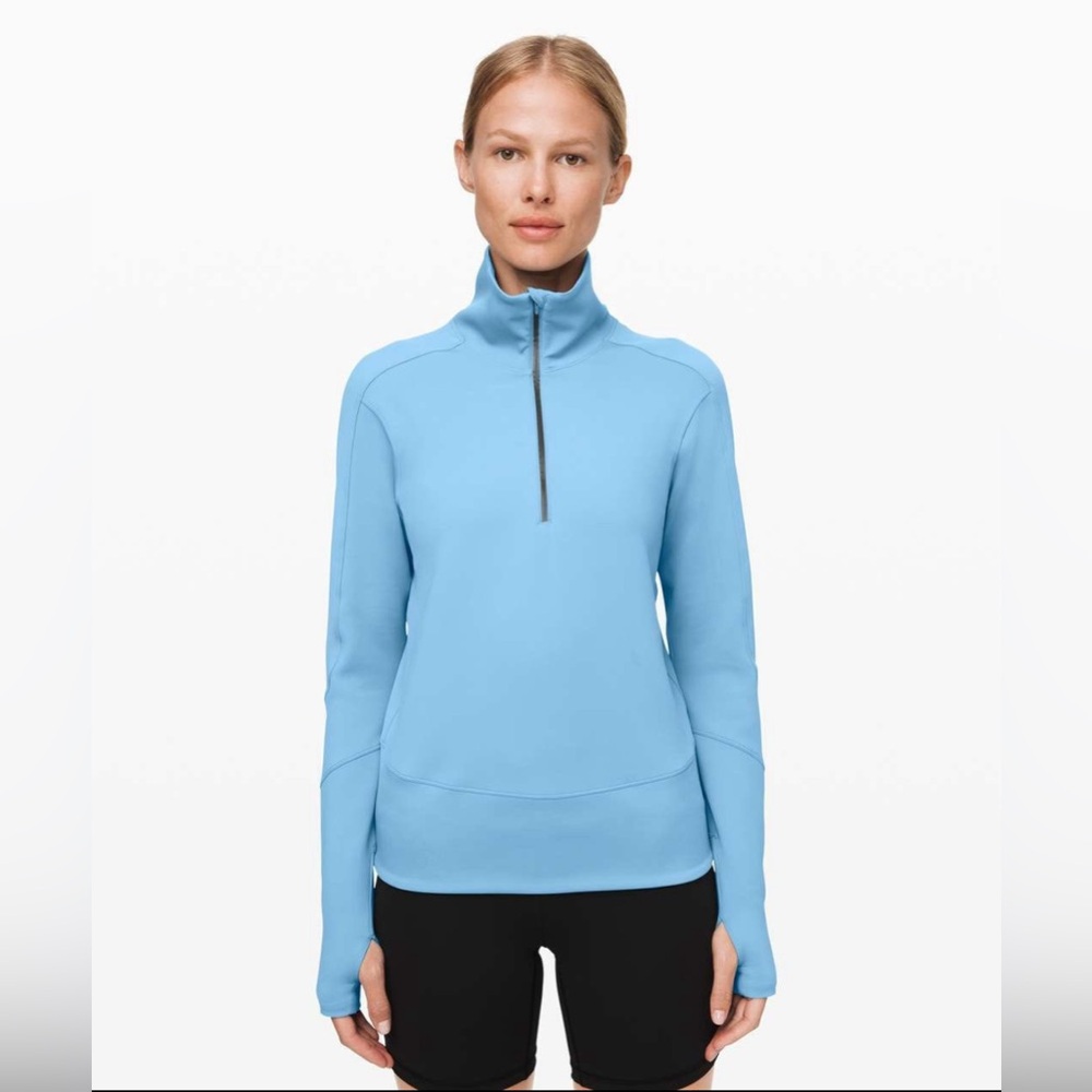 Lululemon Athletica Run to Reset 1/2 Zip Running
Workout Jacket- Aqua- SZ Medium